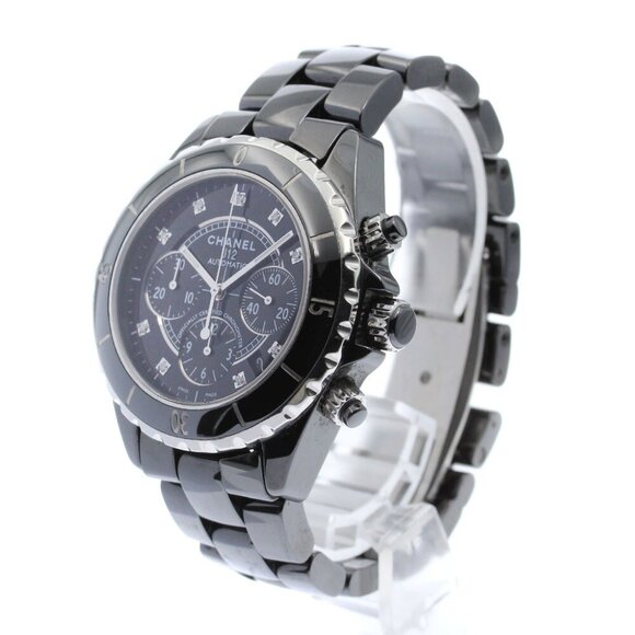 CHANEL J12 H2419 Chronograph 9P Diamond black Dial Automatic Men's Watch_878643 - Picture 3 of 7